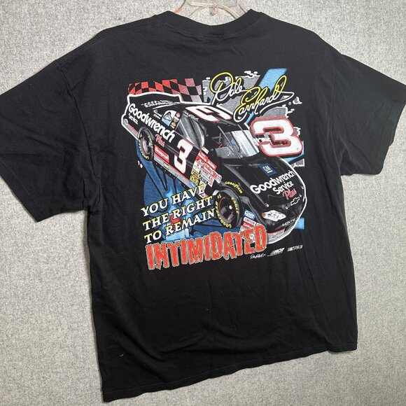 Vintage Dale Earnhardt Sr Intimidated T-Shirt Tee Short Sleeve Black Mens XL - Picture 11 of 13